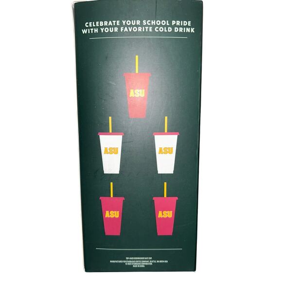 Starbucks ASU Reusable COLD Cups 5pk Campus Collection Arizona State University - Picture 3 of 4
